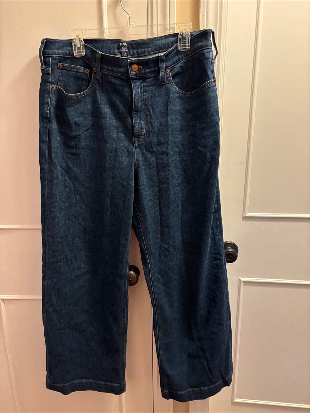 J. Crew Dark Blue Wide-Leg Jeans